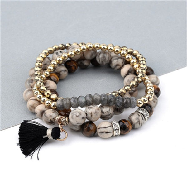 Natural stone bead bracelet